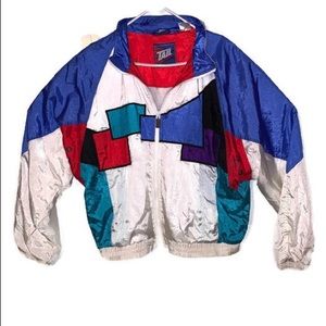 Vtg Tail Mens Windbreaker Jacket  Colorful L 90s.